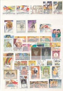 MALTA 1980s/200s Religion Flowers Music MNH MH Used (Apx 200 items) AGA069