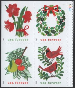 SC#6033-6036 (Forever) Holiday Cheer Block of Four (2025) SA