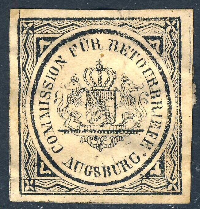 GERMANY BAVARIA AUGSBURG Returned Letter Stamp | Europe - Germany &  Colonies - German States, Stamp