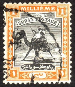 1927, Sudan 1m, Used, Sc 36