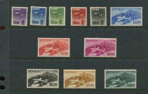 JAPAN C14-C24 Var AIRMAIL MIHON OVERPRINT MINT SET OF 11 STAMPS (By 1140)