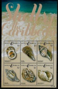Antigua #3147 Mint Never Hinged Sheet - Seashells of the Caribbean