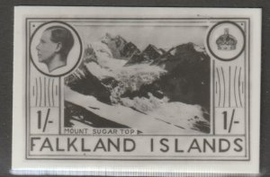 FALKLAND ISLANDS 1936 KE8 PHOTOGRAPHIC ESSAY - UNISSUED