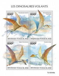 TOGO - 2019 - Flying Dinosaurs - Perf 4v Sheet - Mint Never Hinged