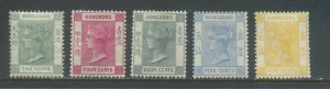 Hong Kong QV 1882-1900 various values mint o.g. hinged