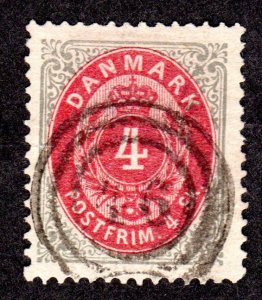 Denmark, Scott # 18, used, 2013 CAT = $ 10.00 Lot 220328 -01