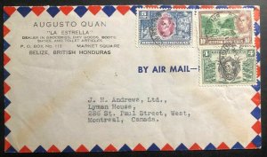 1946 Belize British Honduras Commercial Airmail Cover To Montreal Canada