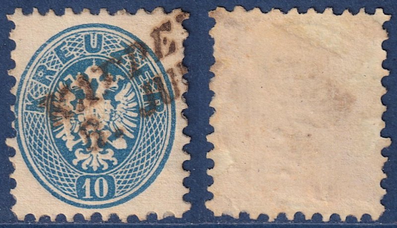 Austria - 1863 - Scott #25 - used - KAPPEL pmk