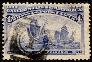 US Stamps #233 USED COLOMBIAN ISSUE