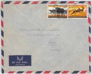 62379  -  RUANDA URUNDI  Rwanda - POSTAL HISTORY:   COVER to ITALY  - Animals