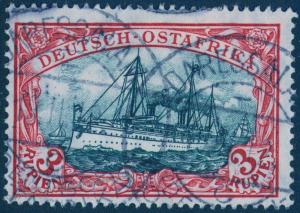 Germany East Africa 3R Yacht Mi39IAb PFI Wmk Retusche Deutsch-Ostafrika DO 85657