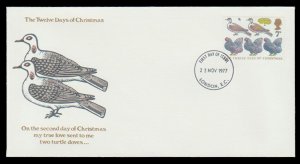 GREAT BRITAIN 1977 SCOTT # 821. THE TWELVE DAYS OF CHRISTMAS SERIES. # B