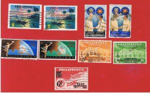 Philippines #817 847 VF used  4 sets  + single   Free S/H