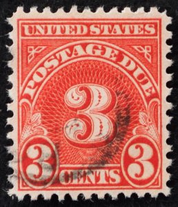 U.S. Used Stamp Scott #J82 3c Postage Due, Superb. Vivid Color. A Gem!