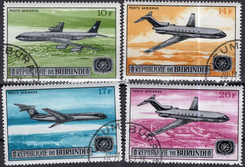 Burundi; 1967: Sc. # C55-C58; O/Used CTO Cpl Set