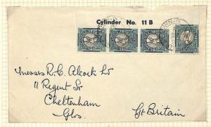 South Africa to Cheltenham GB Cylinder No 11B {samwells-covers}PTS 1949 LA39