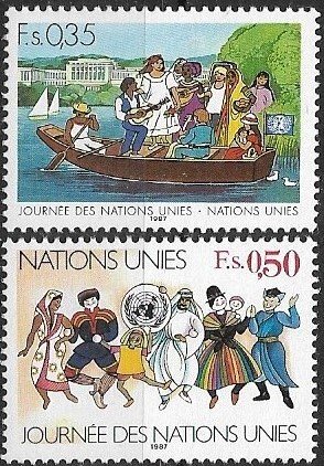 1987 United Nations Geneva People in Occupations SC# 158-159  Mint