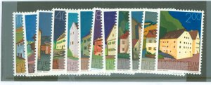Liechtenstein #638-649 Mint (NH) Single (Complete Set) (Buildings)
