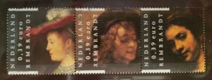 Netherlands, Scott #1253c-e, F used strip of 3