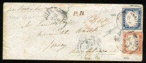 Italy - Sardinia 1857 COVER - FOR JESI ENGLAND RARE DESTINATION CV 2.500 Lot 869