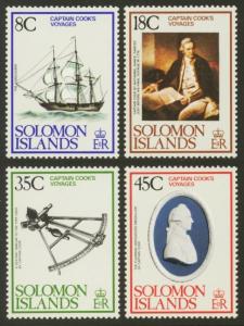 Solomon Islands Sc# 381-4 MNH Capt. Cook's Voyages