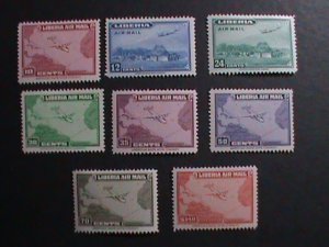 LIBERIA-1942 SC# C37-44- 80 YEARS OLD  AIRMAIL-COMPLETE SET MINT VERY FINE