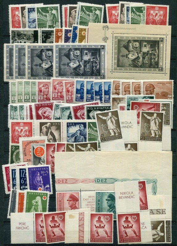 CROATIA GERMAN PUPPET STATE NICE STARTER COLLECTION INCLUDING GOOD SHEETS MNH/MH