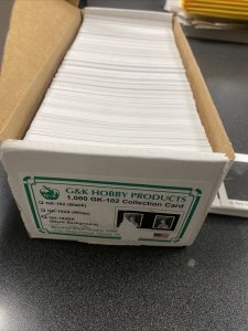 102BK Black G&K Sales archival cards X 1000 stamp collection 4 1/4 x 2 3/4