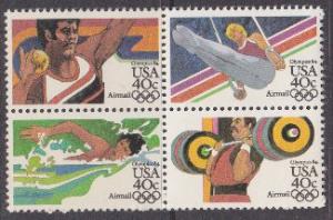 US sc#C108b 1983 40c Olympics setenant block MNH