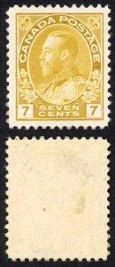 Canada SG209 7c Yellow-Ochre Very Fine U/M (MNH) Unitrade Cat 240