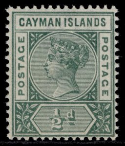 CAYMAN ISLANDS QV SG1a, ½d pale green, NH MINT. Cat £15.