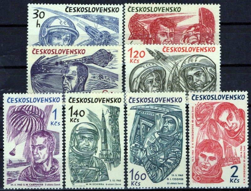 Czechoslovakia 1233-1240 MNH First 10 Astronauts Space Zayix Stamps 0425S0127