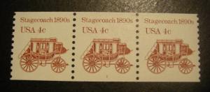 Scott 2228, 4 cent Stagecoach, PNC3 #1, BLOCK tag, MNH 