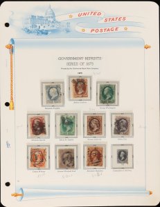 UNITED STATES 1870-80 Portrait collection. Sc cat US$3400+. SG cat £3900. (51). 