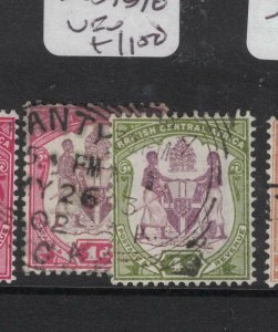 Nyasaland British Central Africa SG 57d-e VFU (10dyq) 