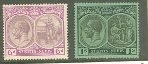 St. Kitts-Nevis #47-48 Unused Single (King)