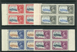 British Virgin Is 1935 KGV Silver Jubilee set blocks MNH. SG 103-106. Sc 69-72