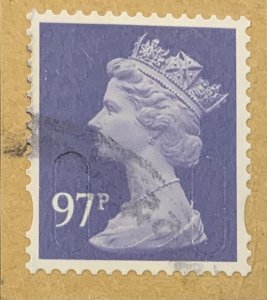 GREAT BRITAIN MACHINS SRLF ADHESIVE 2014  97p VIOLET SGU2932 USED