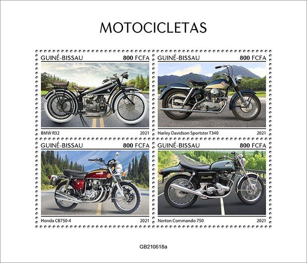 Stamps of GUINEA-BISSAU 2021 ( Pre order ) - MOTORCYCLES.