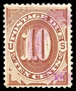 U.S. POSTAGE DUE J5  Used (ID # 80828)