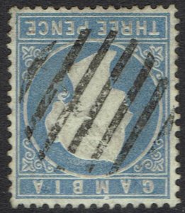 GAMBIA 1880 QV CAMEO 3D WMK CROWN CC INVERTED USED