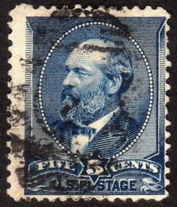 1888, US 5c, Garfield, Used, Sc 216