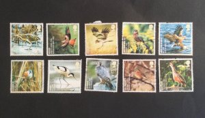GB 2007. Birds Action for Species (1st series). Set of 10 used stamps.