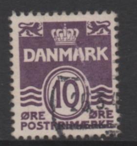 Denmark  Scott#  230  used single
