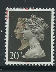 GB QE  II  SG 1469 Harrison p[hos[porised paper  15 x 14 Used  from booklet