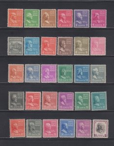 US, 803-831, 832, MNH, VF, PREXIE, 1938 PRESIDENTIAL SERIES MINT NH, OG