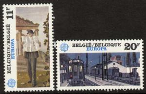 Belgium 1144-5 MNH Art, EUROPA, Trains