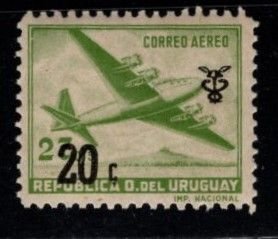Uruguay - #C206 Four Motored Plane Surcharged  - MNH