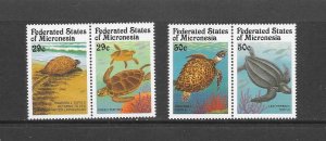 TURTLES - MICRONESIA #134-7  MNH