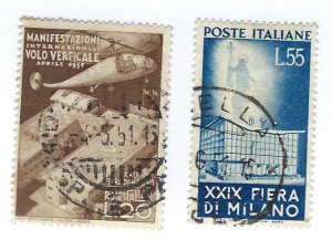 Italy SC#572-573 Used F-VF SCV$66.90...Worth a Close Look!